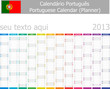 2013 Type-1 Portugese year planner vertical months