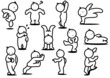 人物の動き表情