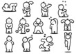 人物の動き表情