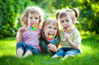 Children having picnic