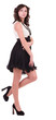 Beautiful young woman in dress isolated
