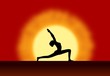 Yoga Sunrise Silhouette Background