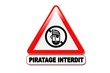 Panneau piratage interdit