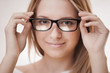Cute girl wearing glasses