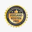 Vektor: Versandkostenfrei siegel gold Versandkostenfrei siegel gold