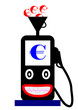 Gierige Comic Zapfsäule