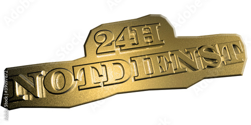Illustration: 3D Goldschrift - 24h NOTDIENST 3D Goldschrift - 24h NOTDIENST