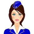 Vector illustration of stewardess