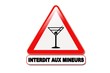 Panneau alcool interdit aux mineurs Panneau alcool interdit aux mineurs