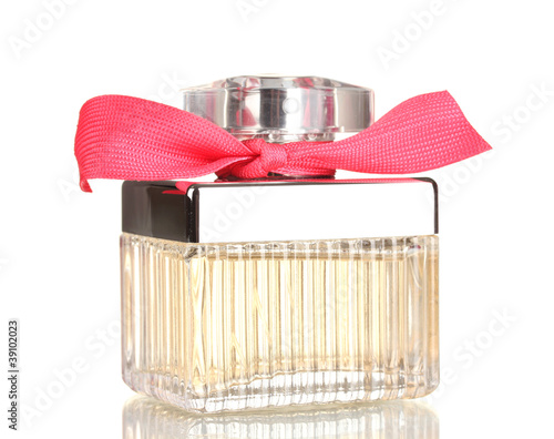 Photo: Perfume bottle isolated on white Perfume bottle isolated on white