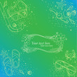Summer boys background with banner