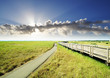 Discovery trail along the coastline of Long Beach , Washington