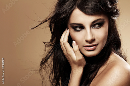 Photo: Portrait of beautiful brunette Portrait of beautiful brunette