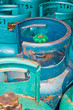 The cooking gas cylinders