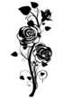 Black and White Rose Ornament