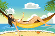 Vector: Beach woman Beach woman