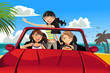 Friends in a car