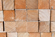 The section of square logs