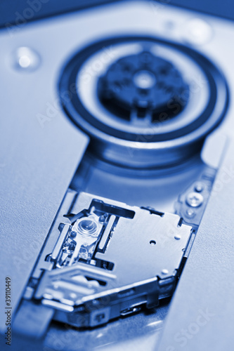 Photo: Optical disk drive, blue toned Optical disk drive, blue toned