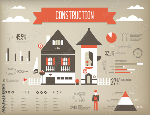 Vector: Construction infographic Construction infographic