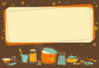 Frame with Kitchen utensil in Retro-Styled
