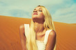 Woman and desert. UAE