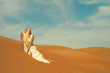 Woman and desert. UAE