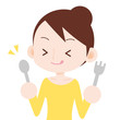 女性 上半身 グルメ