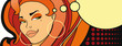 Glamour woman and speech bubble