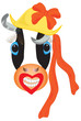 Funny cartoon cow