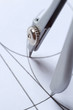 Closeup of a pair of compasses