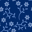 Blue flower seamless pattern