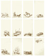 business cards - vintage toys