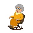 Oma im Schaukelstuhl