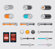 Vector UI buttons set