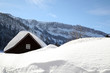 Hütte im Schnee