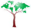 Worldmap on tree Worldmap on tree