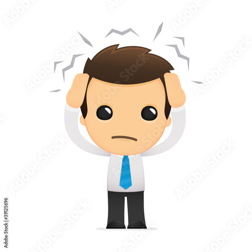 Vector: funny cartoon office worker funny cartoon office worker