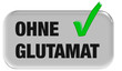 Button grau Haken OHNE GLUTAMAT