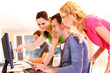 Students in computing training class