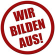 Stempel rot rel WIR BILDEN AUS!