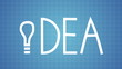 Video: HD: Idea text animation with light bulb HD: Idea text animation with light bulb