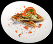 Toasted triangular sandwiches