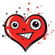 Illustration: funny heart smile funny heart smile