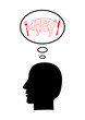 Silhouette of head