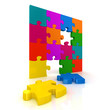 Illustration: Colorful jigsaw puzzle Colorful jigsaw puzzle