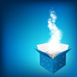 Vector: Blue Box And Sunburst Blue Box And Sunburst