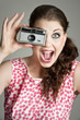 retro camera girl