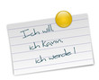 Notizzettel Motivation