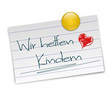 Notizzettel Kinderhilfe